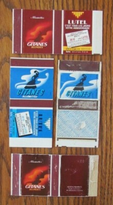 GITANES CIGARETTES EMPTY TOBACCO MATCHBOX COVERS FROM FRANCE -E24