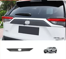Carbon Fiber Style Rear Trunk Tailgate Lid Cover Trim For Toyota RAV4 2019-2025