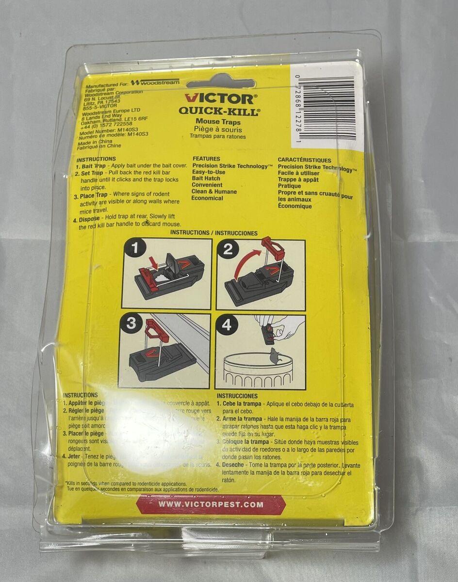 Victor 3-Pack Quick-Kill Mouse Trap