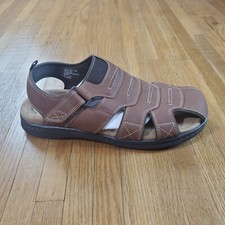 Dockers Mens Brown Shorewood Fisherman Sandals Sz 13 Memory Foam Sandal