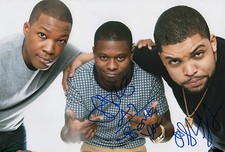 O`Shea Jackson Jr. & Jason Mitchell Autogramme signed 20x30 cm Bild s/w