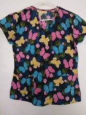 Scrub top Butterfly print print by Divine Stretch. Size S. Excellent condition