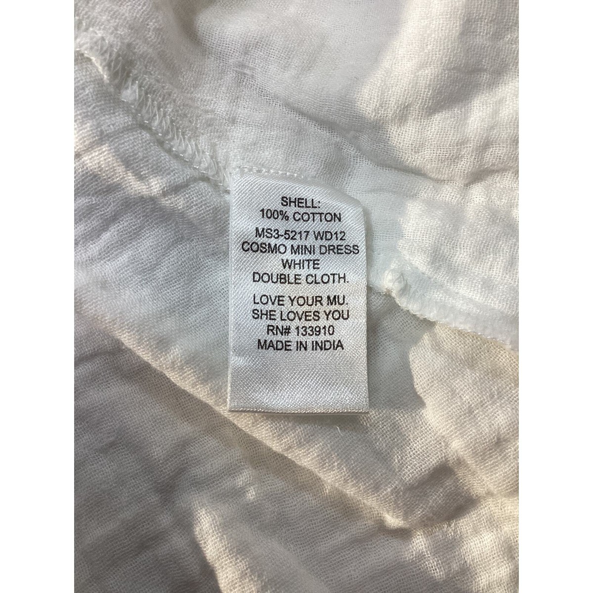 Show Me Your Mumu 'Cosmo' White Mini Dress Size L - NWT | eBay