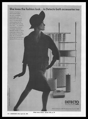 1966 Detecto Scales Bathique Bath Shop Line Fashion Model Wears DuBarry Print Ad