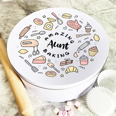 Personalisierte runde tolle Backtante Kochen Keks Backen Süßigkeiten Kuchenform