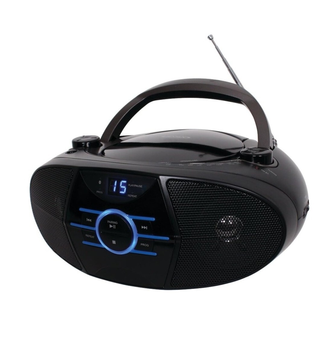 Jensen CD-560 Portable Stereo CD Player with AM/FM Stereo Radio and Bluetooth