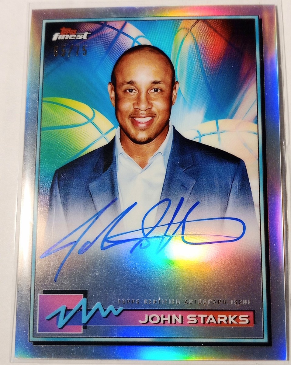 2021 Topps Finest Basketball Auto Refractor 65/75 John Starks #FA 
