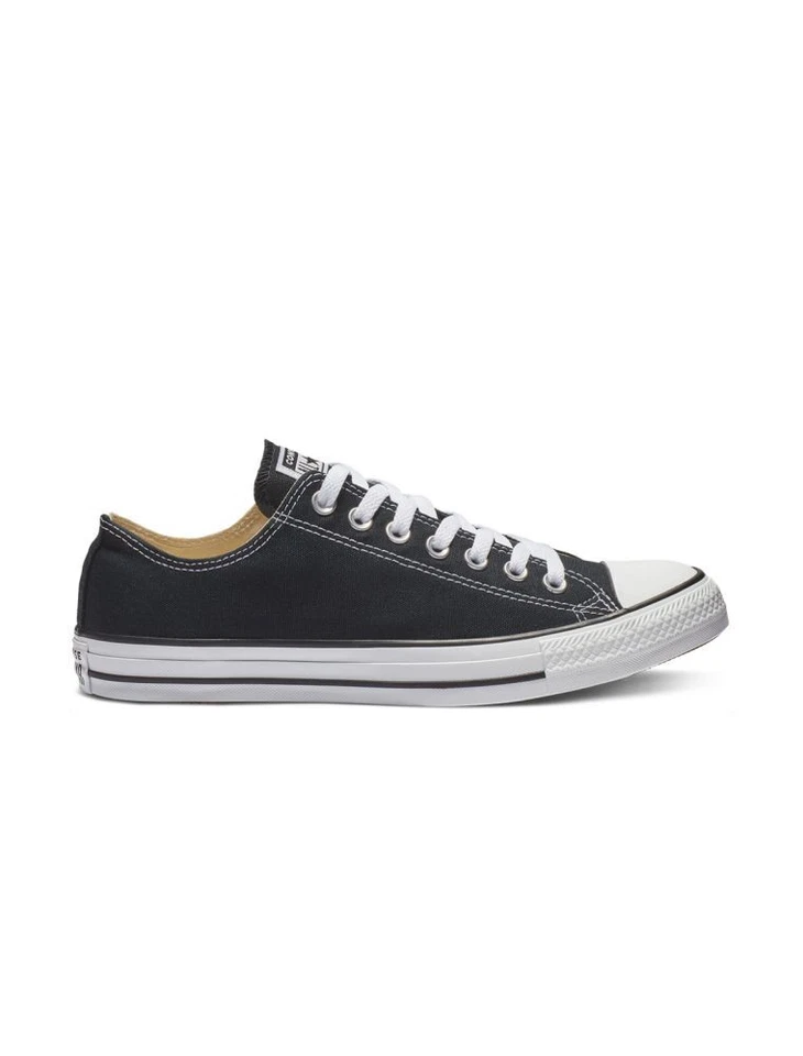 Scarpe Converse All Star Chuck Taylor Ox in Tela Basse Sneakers Uomo Donna Nero - Immagine 4 di 4