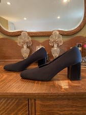 Via Spiga 7.5 Block Heel Pumps Black