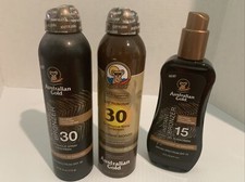 3PK SPF 30 15 AUSTRALIAN GOLD CONTINUOUS SPRAY SUNSCREEN/INSTANT BRONZER