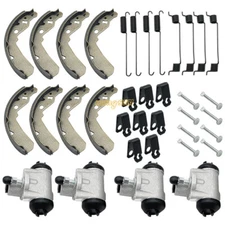 Front Rear Brake Wheel Cylinders & Shoes Pins for Kawasaki KAF400 Mule 600 610