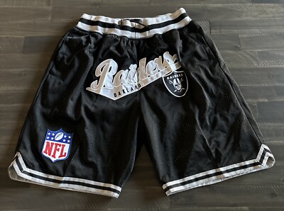 Just Don Las Vegas Raiders NFL Shorts NWT Size Large Oakland Football
