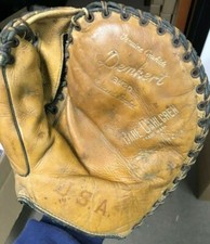 1940 DENKERT EM20 BABE DAHLGREN GENUINE COWHIDE Greased Pocket 1st Baseman GLOVE