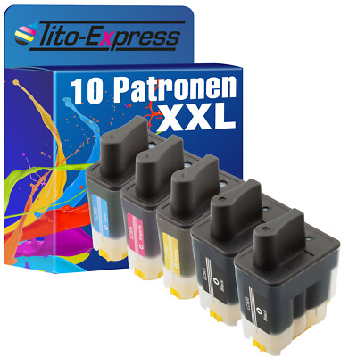 10 Patronen XL PlatinumSerie für Brother LC-900 DCP-105C DCP-110C DCP-115 C DCP-