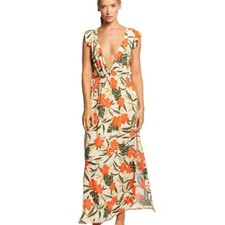 Vince Camuto Tropical Bloom Cover Up Dress Shell S Small NWT