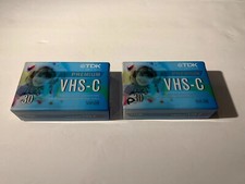 Lot Of 2 TDK Premium VHS-C 30 Min. TC-30HG Camcorder Video Cassette Tape NEW