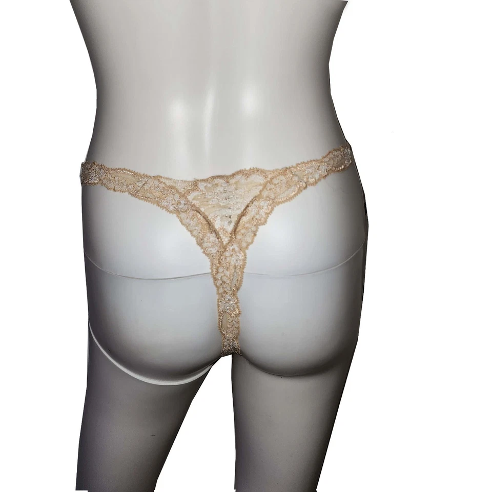 Vintage La Perla Lace Embroidered Thong Panties - Image 2 of 4
