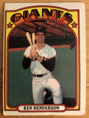 1972 Topps Ken Henderson Baseball Card #443 Giants Outfield Low-Grade