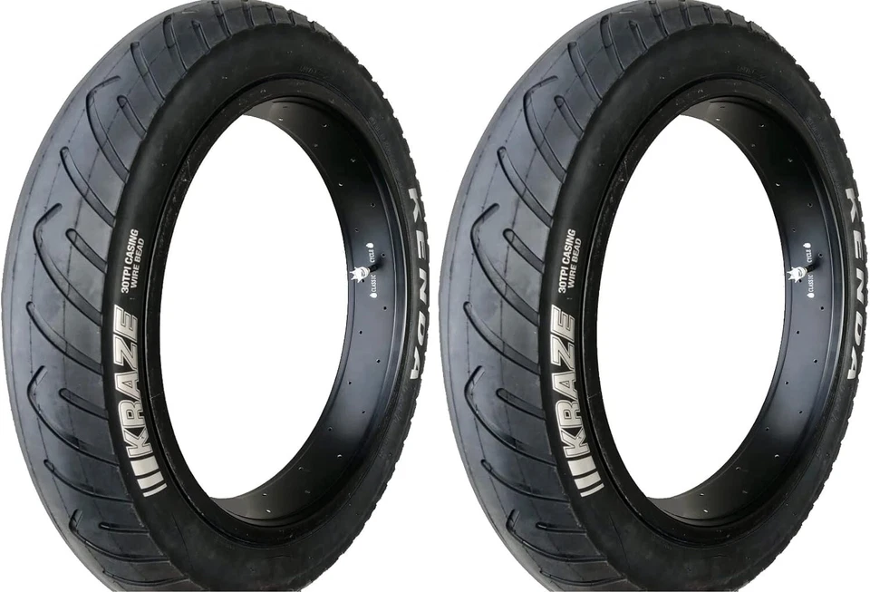 KENDA 2 COPERTONI BICI 20X4 x 1/4 KRAZE RIGIDO NERO PER FAT BIKE