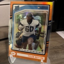 2024 Panini Donruss - Rated Rookie Tyler Guyton #400 Jersey Number /60 (RC)