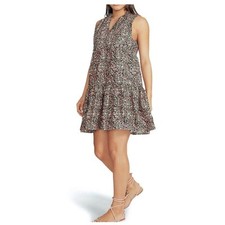 NWT BB Dakota Steve Madden Black Floral Print Ditsy Ruffle Tiered Short Dress M