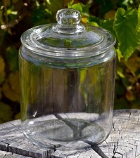 VINTAGE Anchor Hocking Heritage Hill Glass Jar 1 gallon Made in USA 1940's