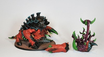 Games Workshop Warhammer 40k Tyranid Exocrine/Haruspex Magnetic Heads Painted