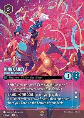 King Candy, Sweet Abomination - ENCHANTED - Shimmering Skies - Lorcana TCG