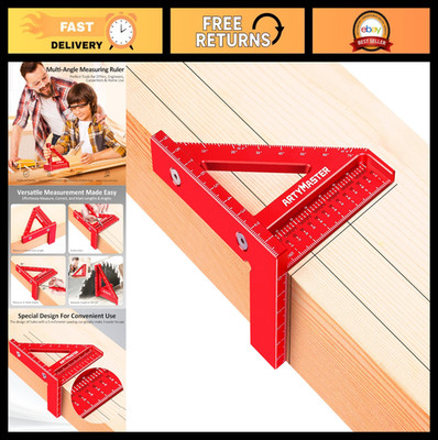 3D Multi-Angle Measuring Square Ruler - High Precision Aluminum Carpenter Tool