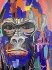 9” X 12”, Gorilla Mama, Acrylic/Canvas, Original,Signed, COA — photo 5