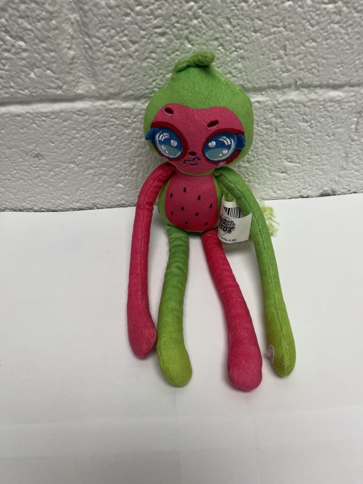 fur by the foot plush sour watermelon grumpy sloth pink green