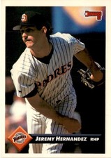Jeremy Hernandez 1994 Donruss San Diego Padres Baseball Card