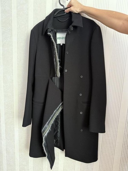 Women Kenzo Coat Black 36 / S / 44