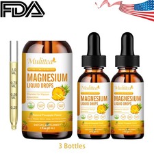 3x Magnesium Glycinate Supplement Liquid Drops Ultra Concentrated 700MG 60ML