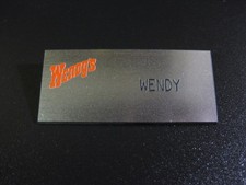 WENDY'S ** Restaurant Uniform employee Name badge! **WENDY**