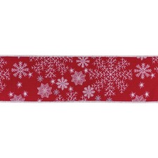 Festive Snowflake Ribbon 4" x 5 yds.