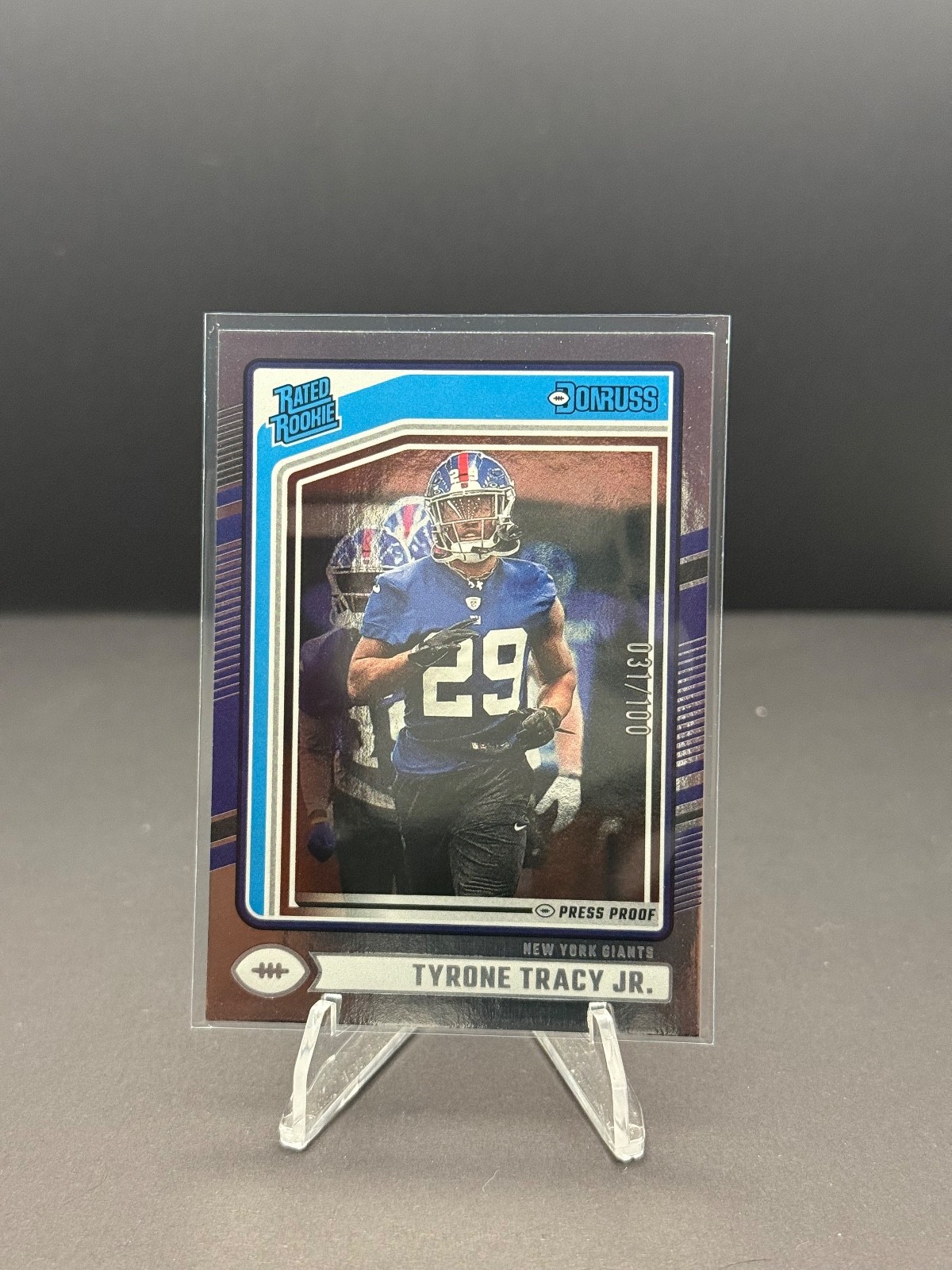 2024 Panini Donruss - Rated Rookie Tyrone Tracy Jr. #364  /100 (RC)