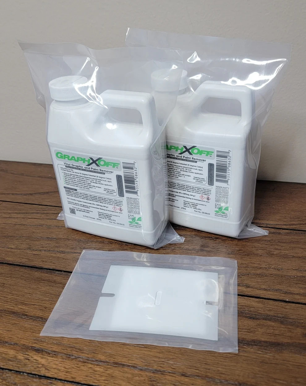 2-16oz Bottles GraphXOff Vinyl Adhesive and Paint Remover Gel plus Blade BUNDLE