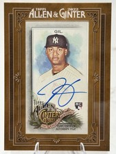 2022 Topps Allen & Ginter - Framed Mini Autographs Luis Gil #MA-LG Yankees