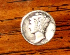 1935-S  SILVER MERCURY DIME - GRADES "EXTREMELY FINE"