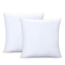 Throw Pillows Insert Set of 2, White 16x16 in Pillow Inserts with 100 Cotton...