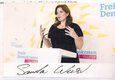 Autogramm Sandra Weeser MdB Originalunterschr...