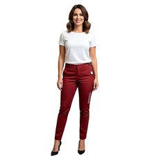 Old Navy High Rise Pixie Skinny Pants Red Secret Smooth Pockets Size 6 NWT