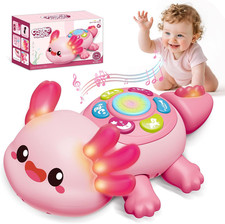 Baby Toys 6 to 12 Months, Light up Tummy Time Toy for 12-18 Months, Crawling Axo