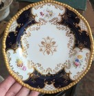 Coalport Batwing Hand Painted Gilt Cobalt Blue Panel Tea Dessert Salad Vtg Plate
