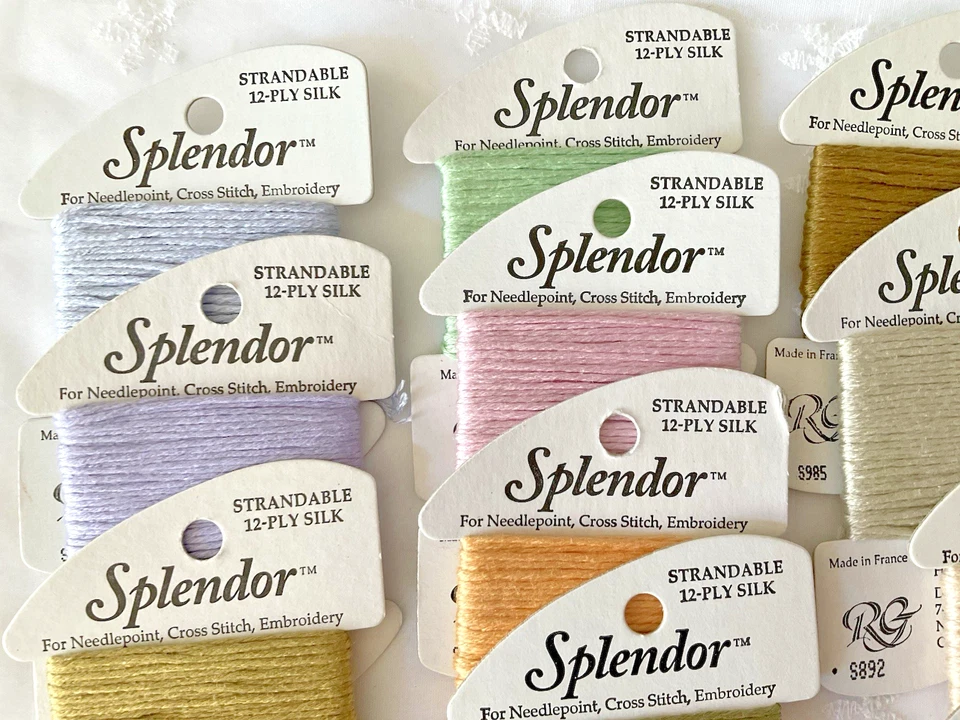 Rainbow Gallery Needlepoint Embroidery Thread Lot of 11 Splendor Pastel Colors - Image 2 of 4