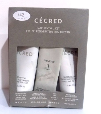 BRAND NEW!~Cécred By Beyonce Hair Revival Kit for All Hair 3 Piece *DAMAGED BOX*