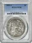 1892 S MORGAN SILVER DOLLAR PCGS VF20
