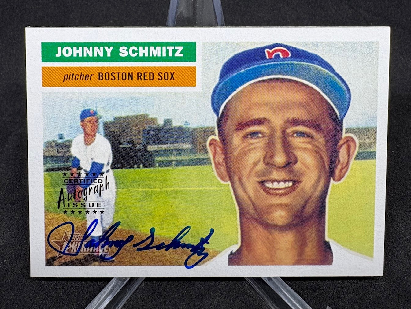 2005 Topps Heritage JOHNNY SCHMITZ Real One Blue Auto #RO-JS