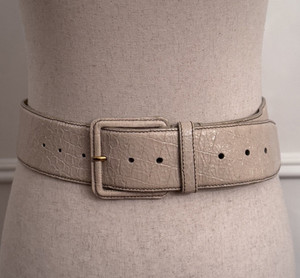 Miu Miu Gold Chain Crystal Embellished Leather Belt Chunky Champagne Metallic 90 Miu Belt | eBay main image 3